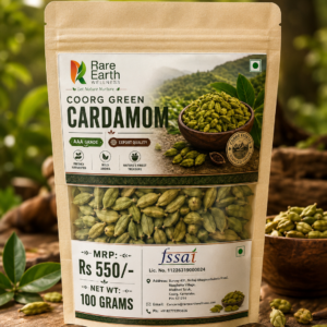 GREEN CARDAMOM PODS 100G Coorg Avlon AAA Grade Cardamom (100g)